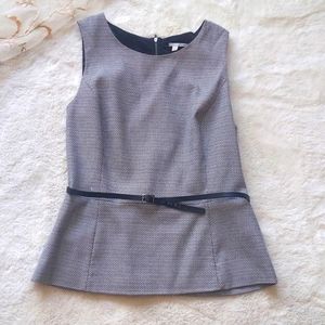Women's black and white work top